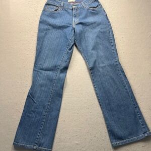 Levis 580 Relaxed Boot Cut Jeans Womens 8 Medium Blue Denim Stretch 1399